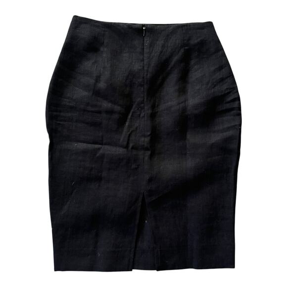 Linen Handmade Studio Black Skirt Size 2 - Picture 7 of 11